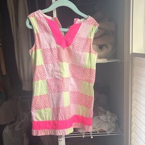 Vineyard Vines Kids Dress in Pink and Green